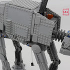 Hot Toys AT-AT model in a detailed close-up, highlighting construction
