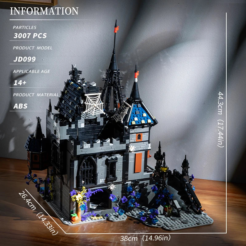Vampire Dracula's Castle building blocks set displayed on a table
