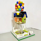 Potdemiel balloon house building block set, close-up of colorful blocks.