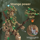 Top view of the assembled tree being model from the building blocks set.