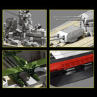 Close-up of the self-locking bricks used in the MOQIDODO Bismarck model