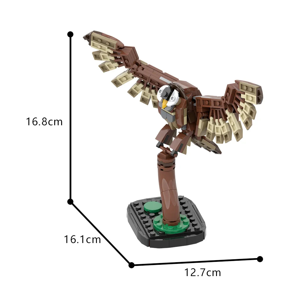 Birds Building Blocks vibrant assembled animal figures on a neutral background