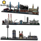 Detailed view of Bricklink City Architecture skyline building blocks in vibrant colors.