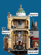 Close-up of the Wizard Bank Gringotts building block set highlighting the blocks' quality.