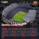 CaDA Camp Nou Stadium building block set detailed close-up
