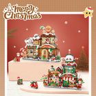 Detailed view of the street scene building blocks set.