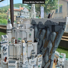 Potdemiel Minas Tirith building blocks set displayed from a side angle