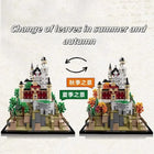 Close-up of the plastic building blocks highlighting their compatibility with Lego.