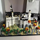 Detail view of the castle building blocks set with self-locking bricks.