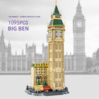 Detailed view of the Big Ben model building block set with vibrant colors