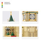 Top view of the Big Ben building block set displaying its unique design