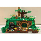Side view showcasing the unique design of the Shire Castle Hobbit House building block model.