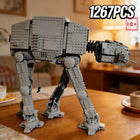 Hot Toys AT-AT model showcasing intricate design, side view