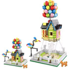 Potdemiel balloon house building block set, side view showcasing the design.