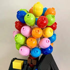 Potdemiel balloon house building block set, vibrant colors displayed in assembly.