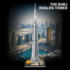 Side view of the Dubai Burj Khalifa puzzle showcasing its height