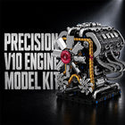 Motorized GT engine simulation building blocks set in colorful arrangement.