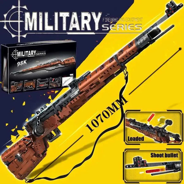 98K Building Blocks Gun Model with detailed assembly view