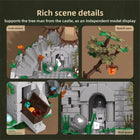 Detail shot of self-locking bricks used in the Arboreal Keep set.