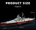 Front view of the MOQIDODO Bismarck Battleship model highlighting its design