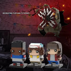 JAKI Brick Head Z Building Blocks Set with assembled figures displayed together
