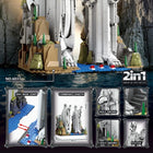 Close-up of the building block toy set showcasing colorful pieces.