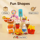 Close-up of Fast Food Micro Building Blocks showcasing detailed assembly
