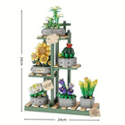 Side view of the assembled flower bouquet highlighting its intricate structure.
