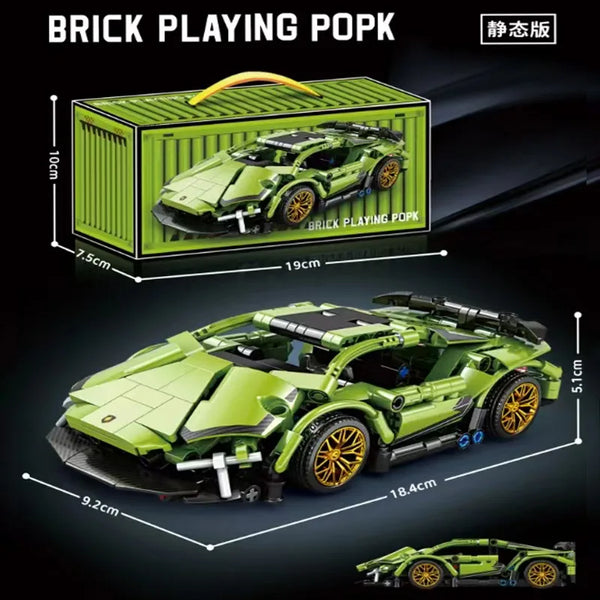Aiboully Technical Racing Car model in a dynamic pose with remote control.
