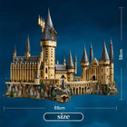 Hot Toys Magical Movie School Castle Building Blocks packaging display with vibrant colors