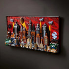 MOC Gotham City Building Block Wall Decor Toy showcasing detailed cityscape design