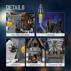 Top view of the Ghost Skeleton Hut building blocks set highlighting its design.