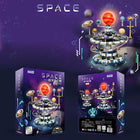 Side view showcasing the rotating mechanism of the solar system model