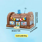 Top view of the AREA-X Krusty Krab building blocks set with characters.