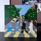 Detailed view of the Abbey Road B-Beatles building blocks art kit components.