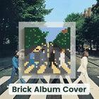 The Abbey Road B-Beatles building blocks set in colorful arrangement.